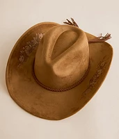 Floral Embroidered Cowboy Hat