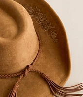 Floral Embroidered Cowboy Hat