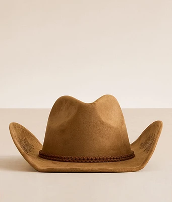 Floral Embroidered Cowboy Hat