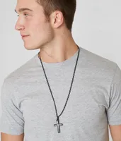 Inset Cross Necklace