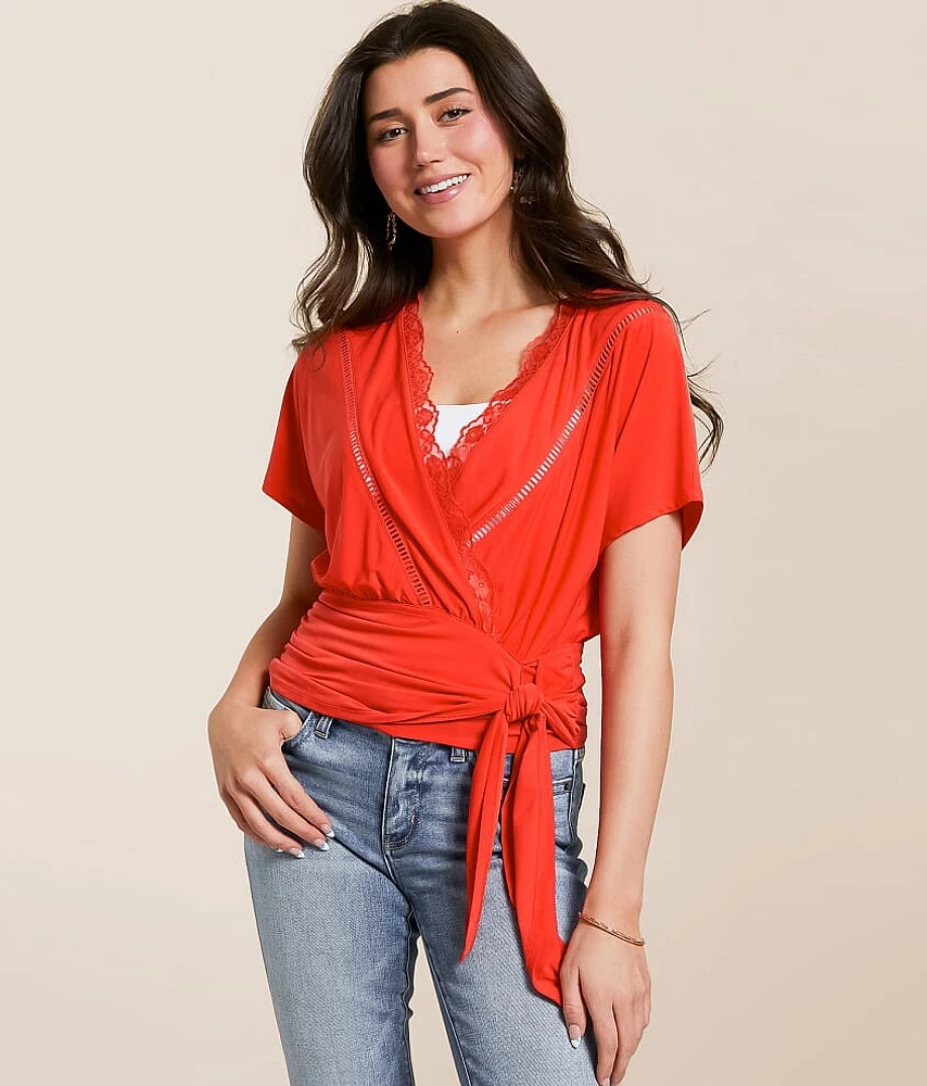 Surplice Side Tie Top