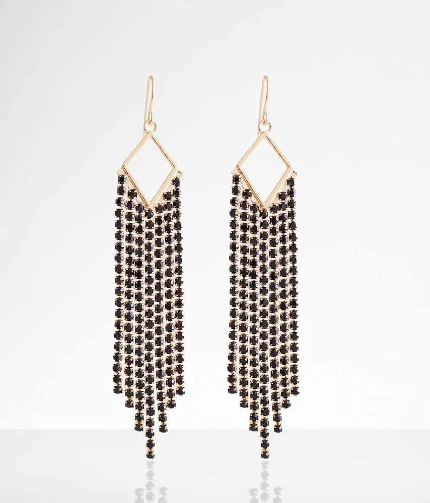 boutique by BKE Glitz Fringe Drop Earring