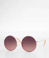 Halo Glitter Round Sunglasses