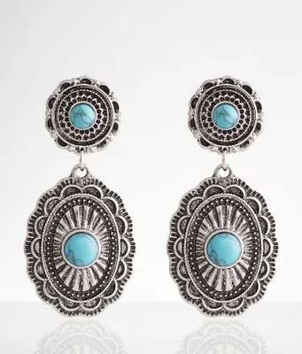 boutique by BKE Western Turquoise Earring