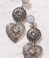 Stone Heart Earring