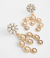 Howlite Floral Earring