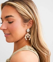 Howlite Floral Earring