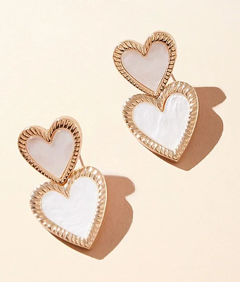 boutique by BKE Double Heart Earring