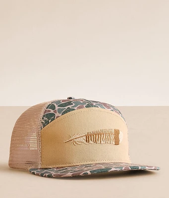 Camo Turkey Feather Trucker Hat