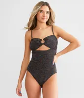 Cyn & Luca Metallic Cut-Out Swimsuit