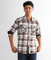 Buckle Black Plaid Standard Stretch Shirt