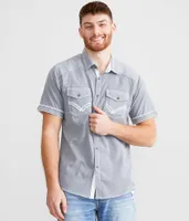 Buckle Black Embroidered Standard Stretch Shirt