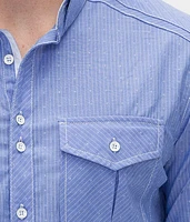 Buckle Black Polished Hidden Stretch Shirt