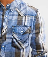 Washed Plaid Tailored Shirt