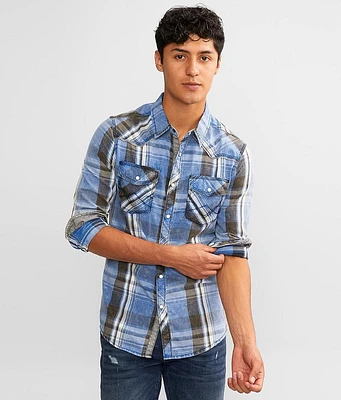 Washed Plaid Tailored Shirt