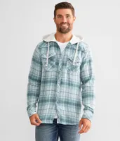 BKE Vintage Plaid Standard Hooded Flannel Shirt