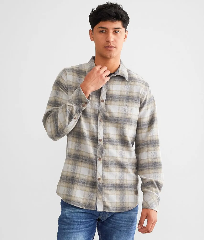 Outpost Makers Plaid Flannel Shirt - Orange/Brown Small, Men's