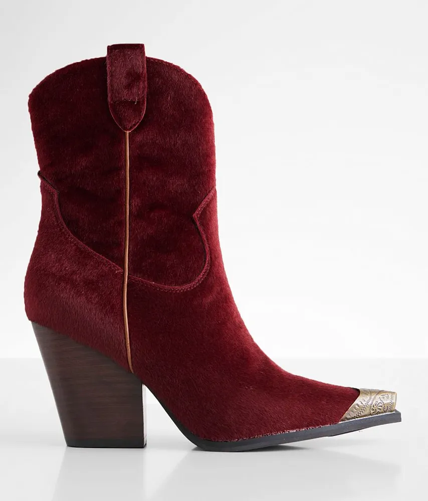 Oasis Society Faux Fur Western Ankle Boot