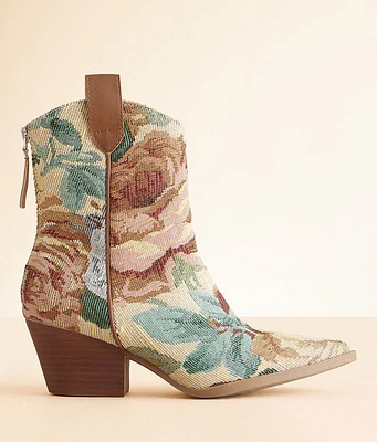 Oasis Society Western Floral Ankle Boot