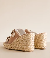 Rae Embroidered Wedge Sandal