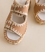 Rae Embroidered Wedge Sandal