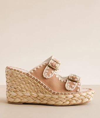 Rae Embroidered Wedge Sandal