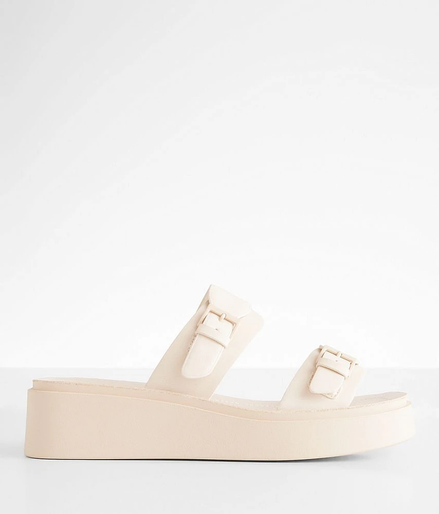 Soda Deals Double Buckle Platform Sandal