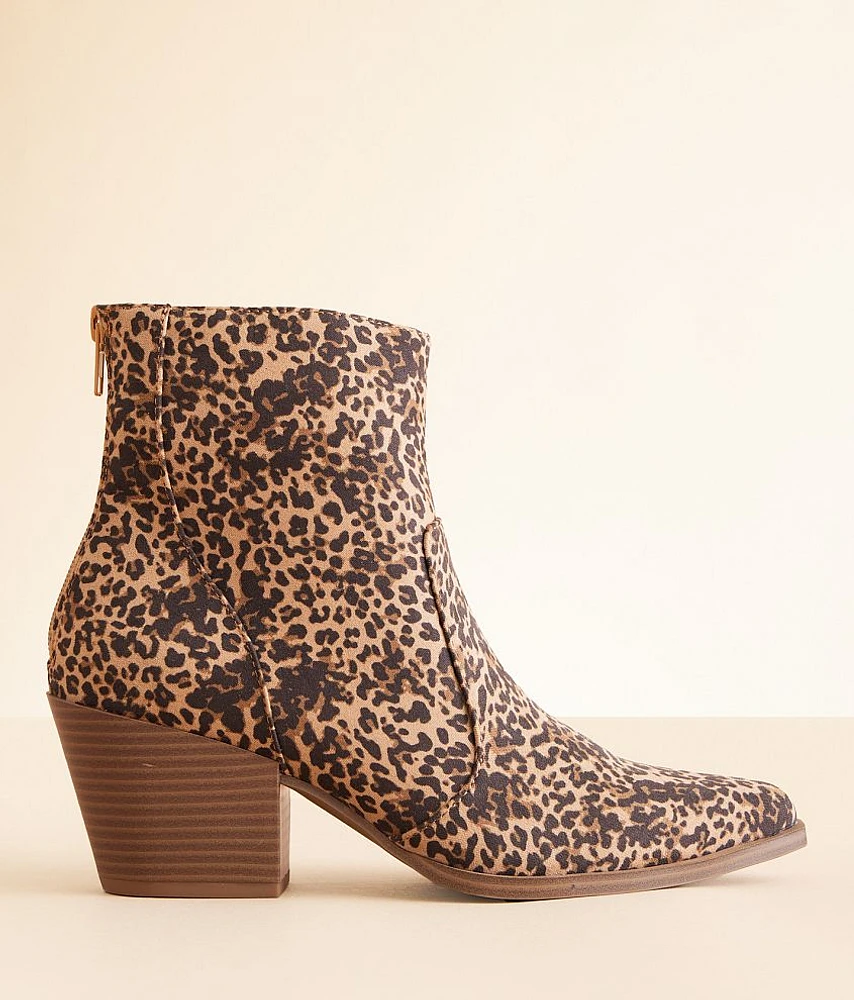 Soda Elysees Cheetah Ankle Boot