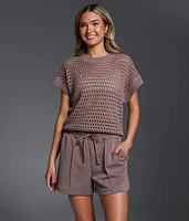Pleated Knit Short