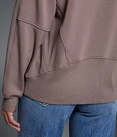 Pieced Rib Knit Hoodie