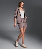Pieced Rib Knit Hoodie