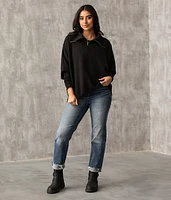 Quarter Zip Dolman Pullover