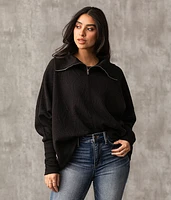 Quarter Zip Dolman Pullover