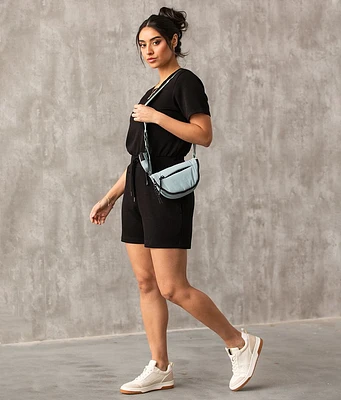 Buckle Black Athleisure Romper