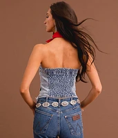 Corset Denim Tube Top