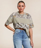 Pieced Camo Oversized T-Shirt