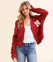 Gameday SOCIAL Nebraska Cardigan Sweater