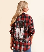 Gameday SOCIAL UNL Huskers Flannel Shirt