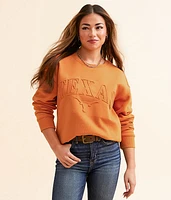 Gameday SOCIAL Embossed Texas Oversized Pullover