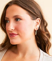 3 Pack Glitz Oblong Earring Set