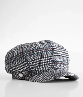 The Accessory Collective Brushed Houndstooth Cabbie Hat