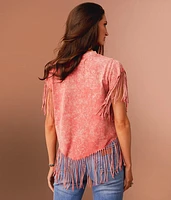 Washed Fringe T-Shirt