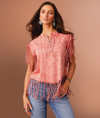 Washed Fringe T-Shirt