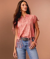 Washed Fringe T-Shirt