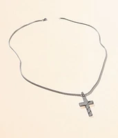 American Flag Cross 24" Necklace