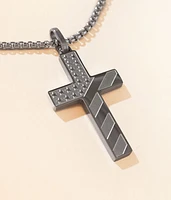 American Flag Cross 24" Necklace