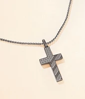 BKE American Flag Cross 24" Necklace