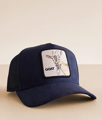 The Faux Suede Goat Trucker Hat