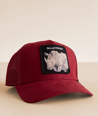 The Faux Suede Rhino Trucker Hat