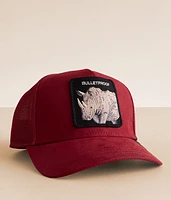 The Faux Suede Rhino Trucker Hat